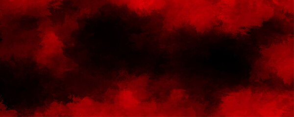 Wall Mural - Black red abstract background with copy space for design. Overlays fog isolated on black background. Red steam on a black background smoke rising mist or smog brush effect grunge texture.