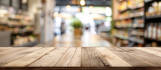 Poster - Blurred interior home furniture with people background, Supermarket with customer. with copy space image. Place for adding text or design