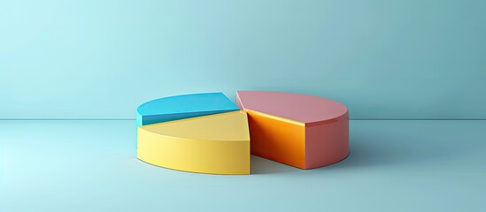 Poster - Semicircle Chart Template. with copy space image. Place for adding text or design
