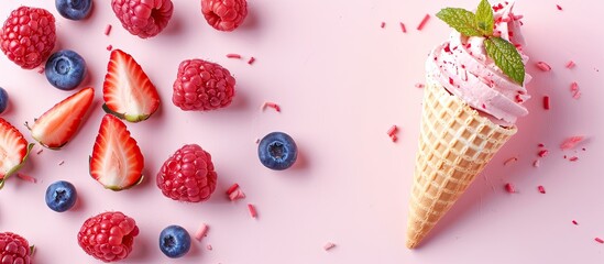 Fototapete - Succades Isolated on pastel background  Food  Isolated. with copy space image. Place for adding text or design