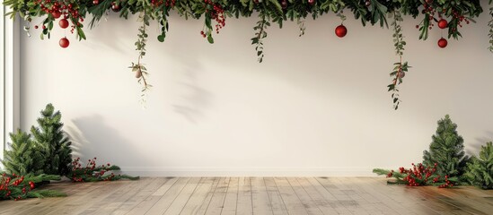 Wall Mural - christmas decor in a room, indoor. Copy space image. Place for adding text and design