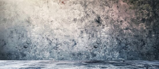 Aufkleber - empty desk with concrete texture or cement wall texture abstract background. copy space image. place
