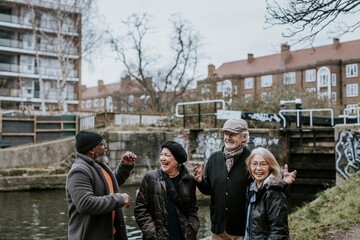 Sticker - Senior tourists visiting British city