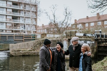 Sticker - Senior tourists visiting British city