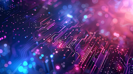 Abstract technology concept. Circuit board, high computer color background