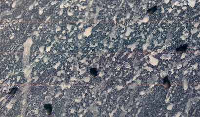 Sticker - Dirt on the car glass. Abstract background