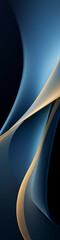 Wall Mural - Abstract Blue And Gold Swirls Digital Wallpaper