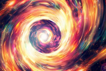 Wall Mural - colorful cosmic swirl nebula in outer space