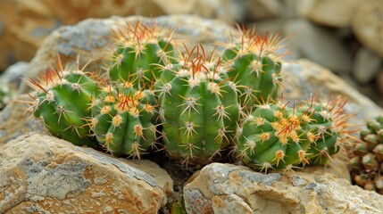 Wall Mural - Beautiful cactus plant in the garden