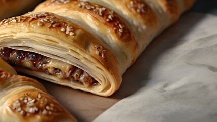 Poster - baked croissants