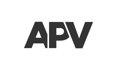 Leinwandbilder - APV logo design template with strong and modern bold text. Initial based vector logotype featuring simple and minimal typography. Trendy company identity.