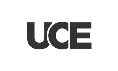 Poster - UCE logo design template with strong and modern bold text. Initial based vector logotype featuring simple and minimal typography. Trendy company identity.