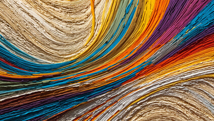 Colorful paper waves