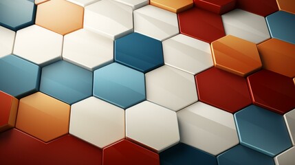 Wall Mural - Sleek hexagon texture illustration with clean lines and dynamic arrangement.