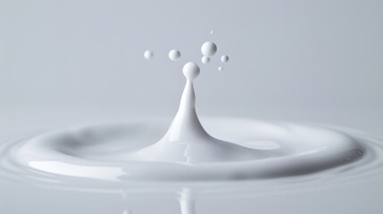 Wall Mural - Capturing the instant a milk droplet creates a stunning splash art 