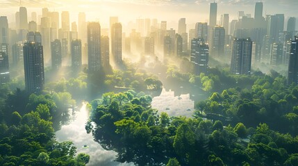 Poster - Sustainable Urban Planning Integrating Technology and Nature for a Greener Future