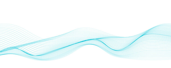 Wall Mural - Abstract vector background with blue wavy lines. EPS10
