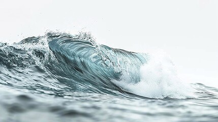 Poster - Close up Ocean wave, water splash isolated on white background.