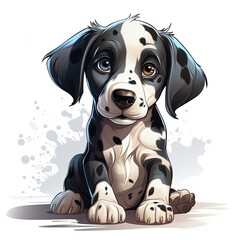 illustration of a puppy dalmatian on the light background