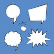 © BhandariProductions - Set of comic dialog box. Set of comic speech balloon. speak bubble text, chatting box, message box. vector illustration