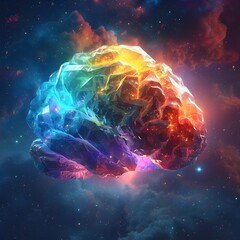 Poster - Crystalline Brain Concept in Cosmic Lighting and Spectrum