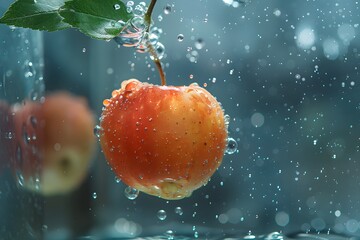 Poster - Apple dropped water