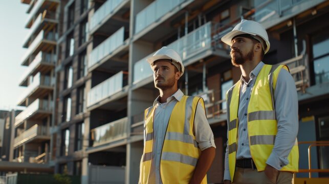 Two Construction Workers Inspecting