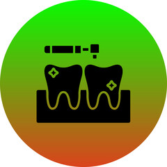 Sticker - Dental Cleaning Icon