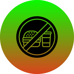 Poster - No Fast Food Icon