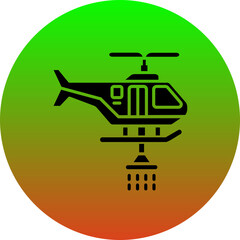 Poster - Firefighter Helicopter Icon