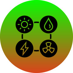 Wall Mural - Energy Sources Icon