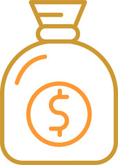 Sticker - Sack of Money Vector Icon