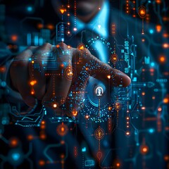Poster - Futuristic Holographic Business Interface for Strategic Planning and Data Analytics