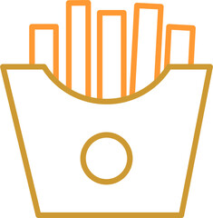 Sticker - Fries Vector Icon