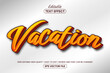 © Toing - Vacation 3d retro text style, editable text effect design template
