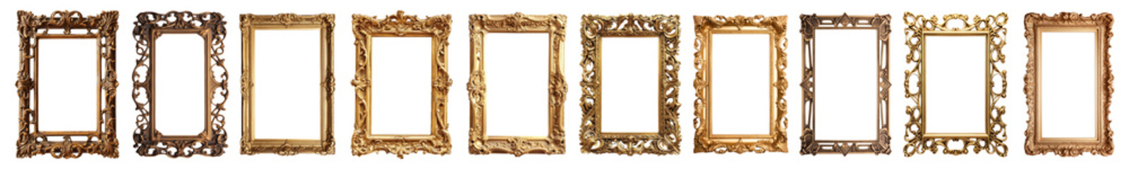 Poster - vintage gold picture frame set