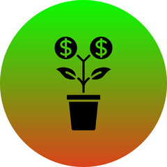 Wall Mural - Money Plant Icon