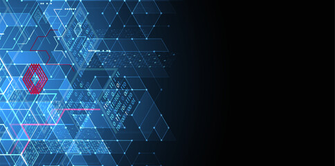 Aufkleber - Isometric big data processing concept, cloud database. Abstract technology background. Vector illustration