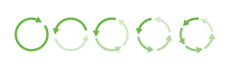 Poster - Recycling and rotation arrow icon set PNG