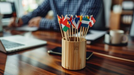 Poster - The flags on desk