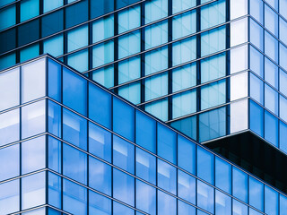 Aufkleber - Glass facade Modern building square window pattern Architecture details