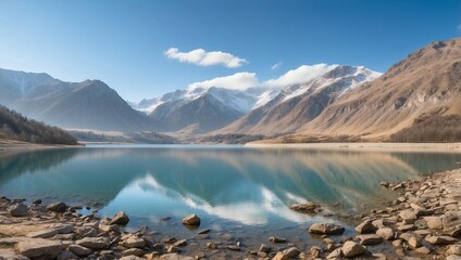 Canvas Print - lake in the mountains