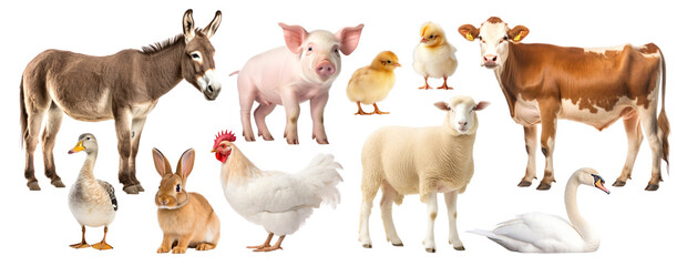 Sticker - Farm animal png cut out element set