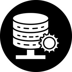 Sticker - Vector Design Database Settings Icon Style