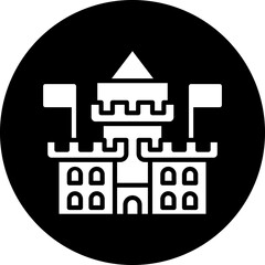 Canvas Print - Vector Design Castle Icon Style