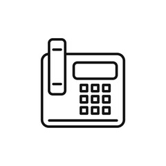 Wall Mural - Office Desk Phone Icon Ideal for Business Communications