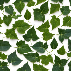 Wall Mural - green leaves seamless pattern