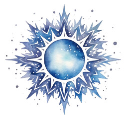 Sticker - PNG Snow snowflake outdoors graphics.