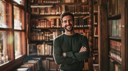 Canvas Print - The man in the library