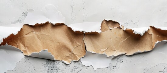 Poster - Assortment of torn paper and cardboard with copy space image.